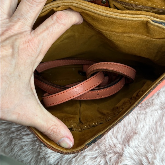 Patricia Nash Coral Embossed Leather Satchel - Picture 8 of 15